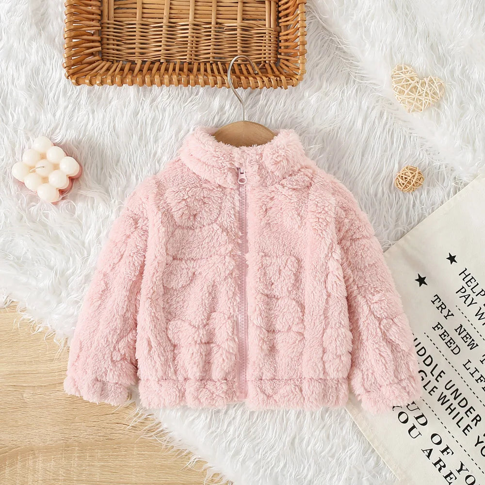 Baby Girls Cute Warm Fur Coat Winter Outerwear childrensterritory