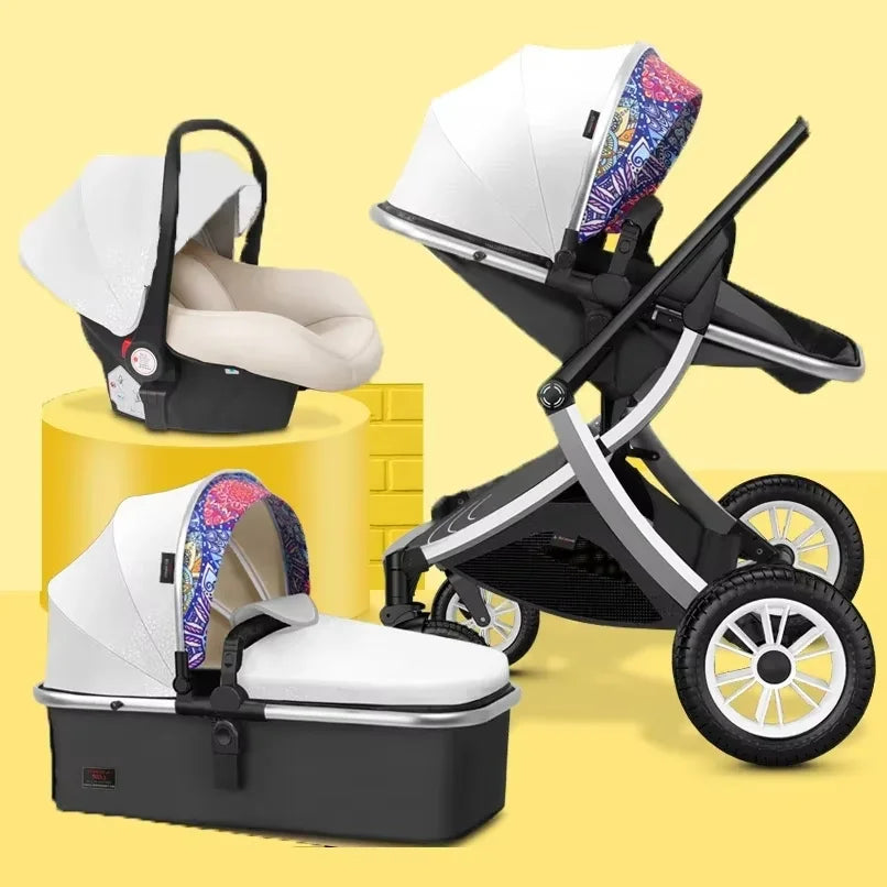 Two-Way Foldable Lightweight Infant Stroller with Car Seat childrensterritory