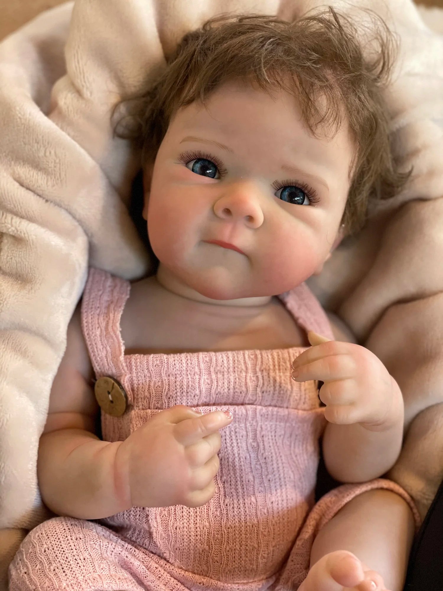 Washable Reborn Baby Doll With Rooted Hair childrensterritory