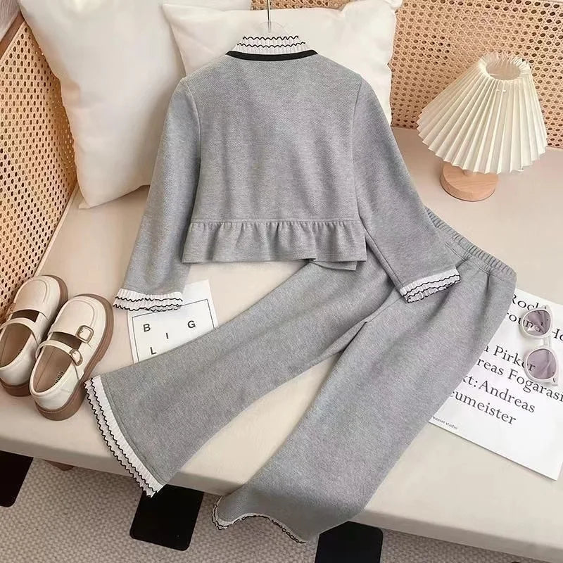 Girls’ Long-Sleeved Stylish Outfit Sets childrensterritory