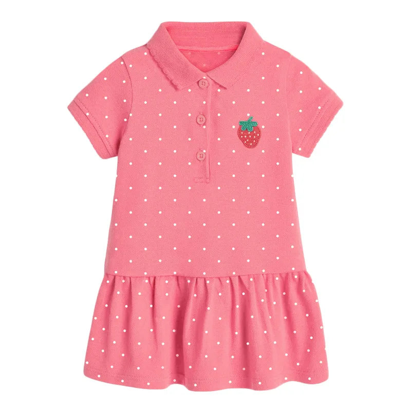 Little Girls Printed Lovely Soft Casual Summer Dresses childrensterritory