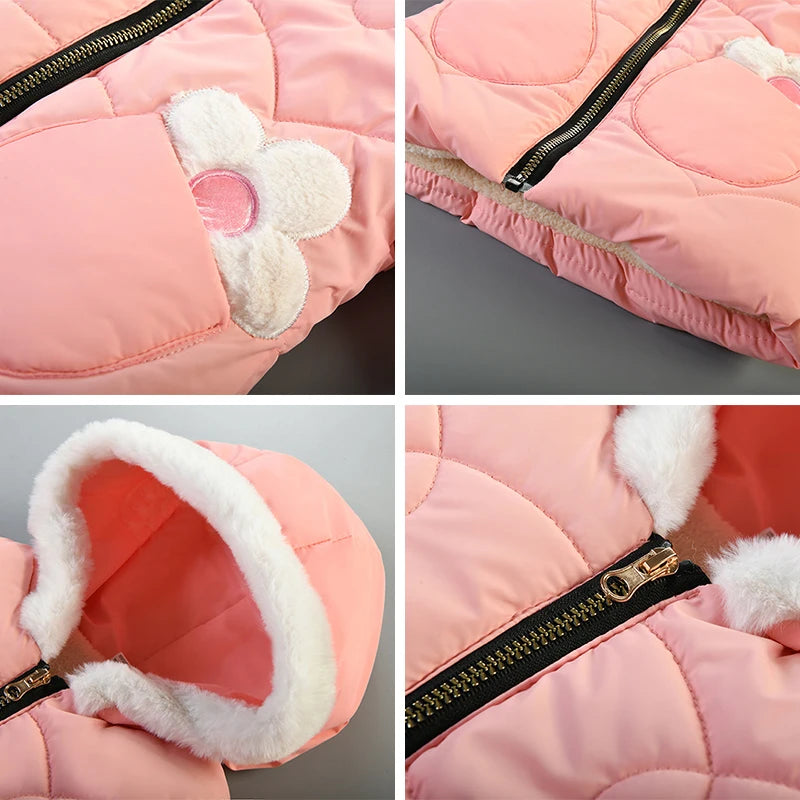 Kids Girls Warm Hooded Winter Jacket/Coat