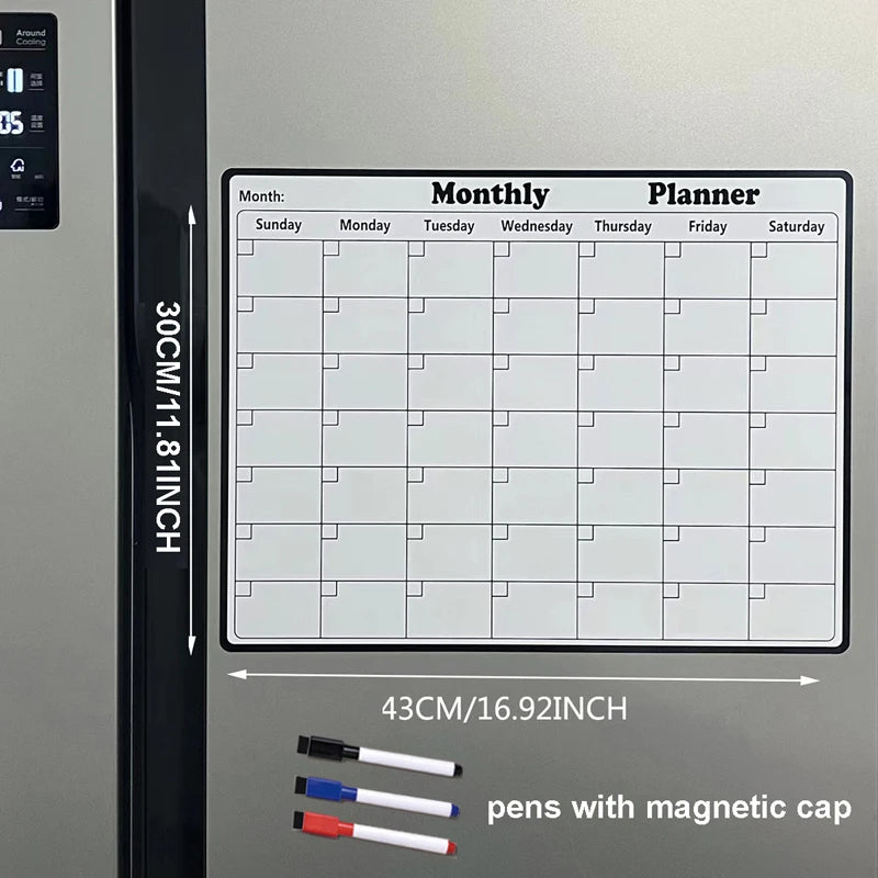 Magnetic Monthly Planner Refrigerator Whiteboard childrensterritory