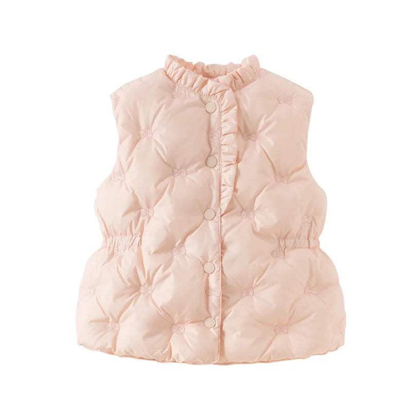 Waterproof Sleeveless Little Girls Cotton Down Jackets childrensterritory
