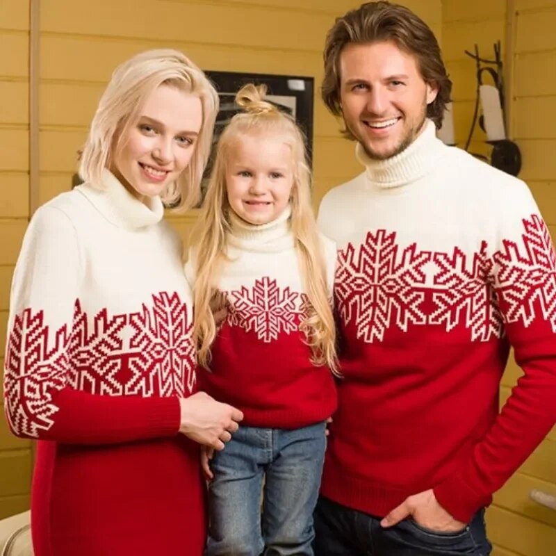 Christmas Family Look: Turtleneck Sweater and Knit Dress childrensterritory