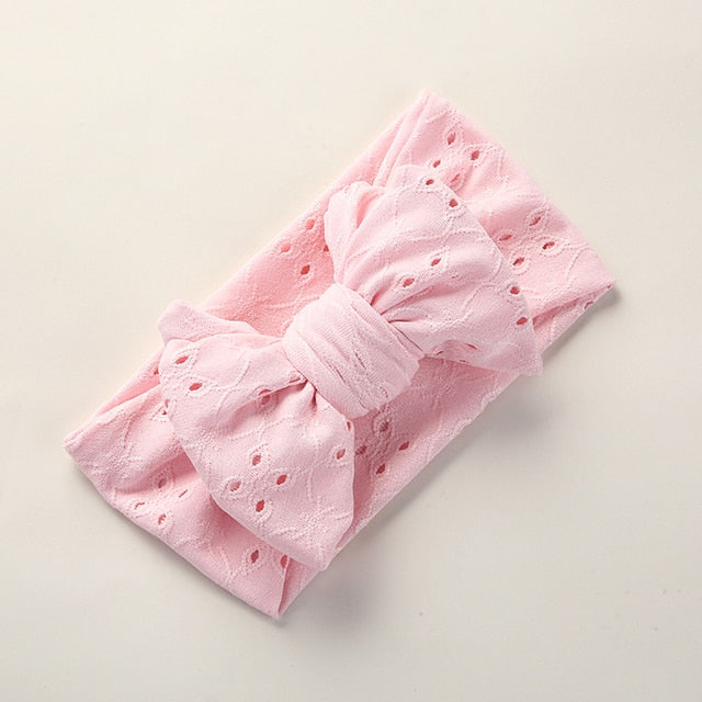 Baby Girl Embroidery Turban Knotted Bow Headband childrensterritory