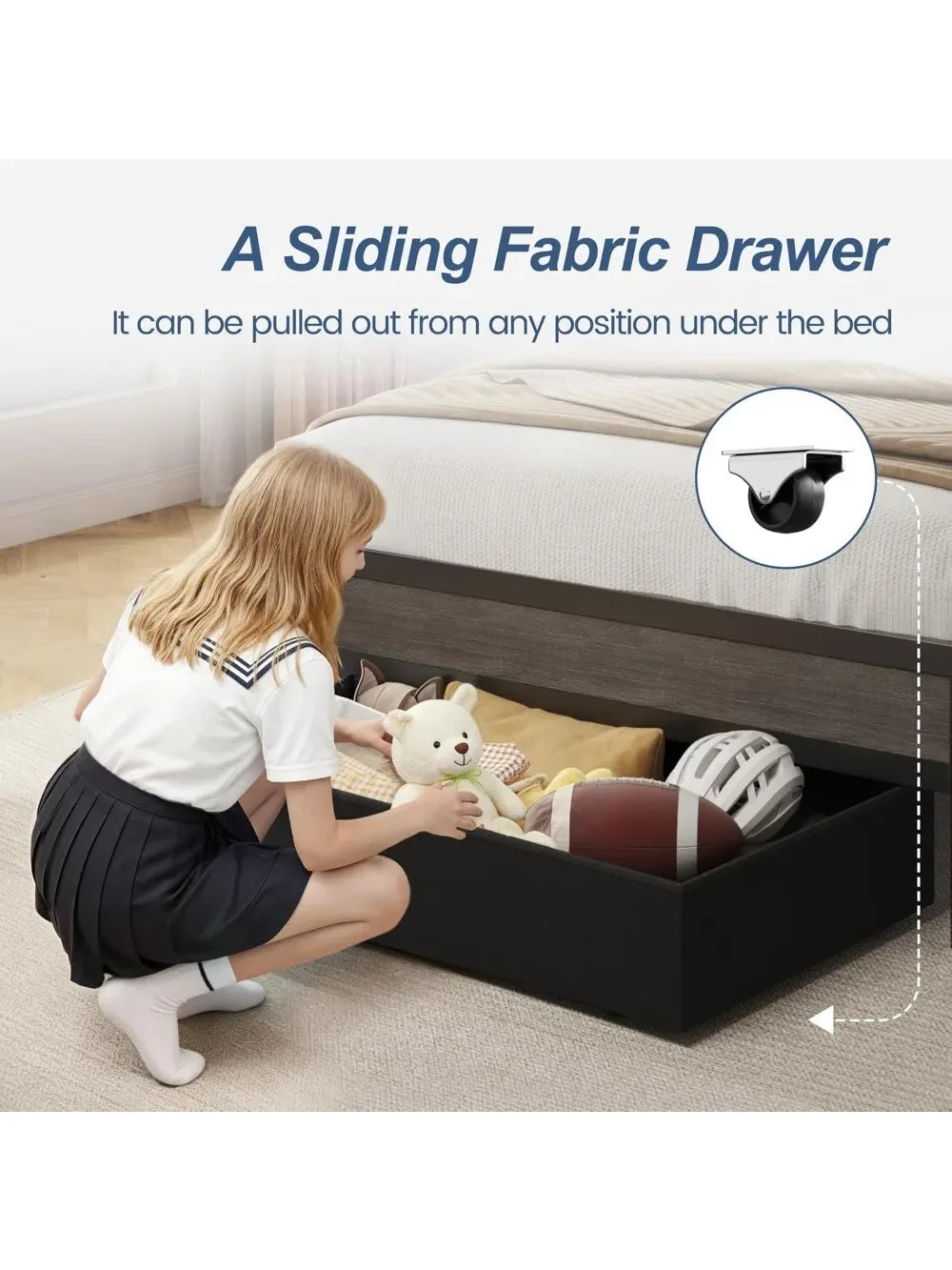 Space-Saving Kids Full Corner Bed Frame with Smart Design