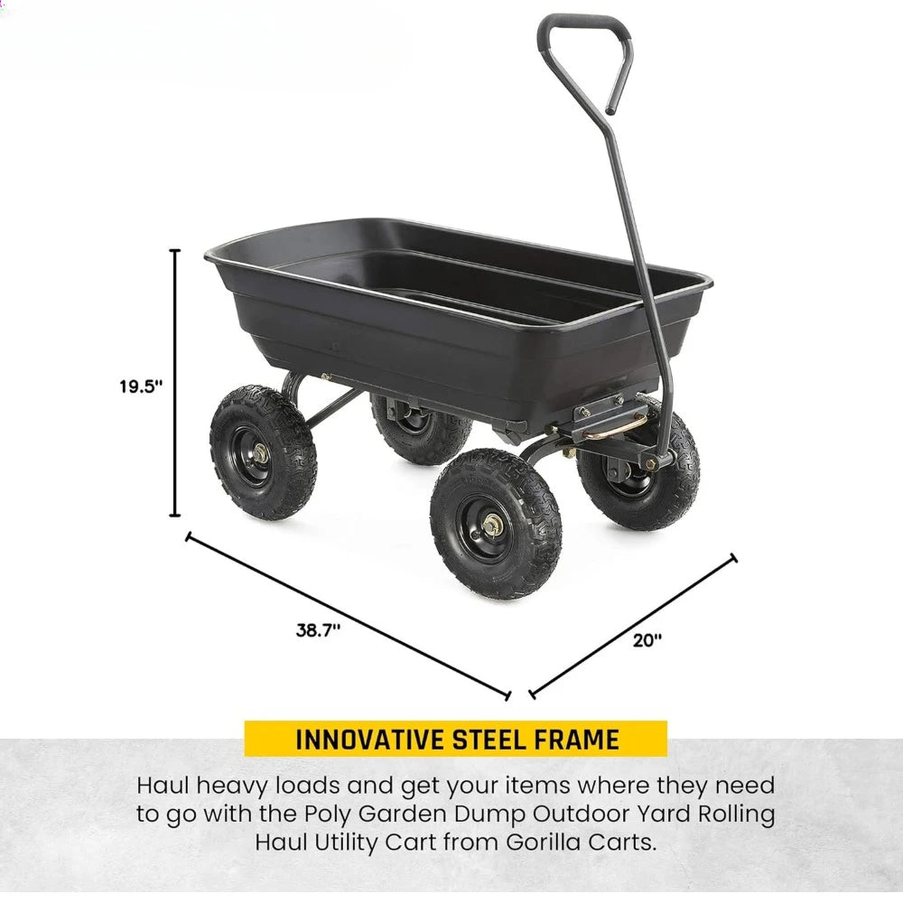 600 Pound Capacity, Simple to Assemble Garden Dump Cart childrensterritory