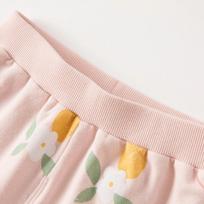 Kids Zipper Floral Print Long Sleeve Warm Coat Set childrensterritory
