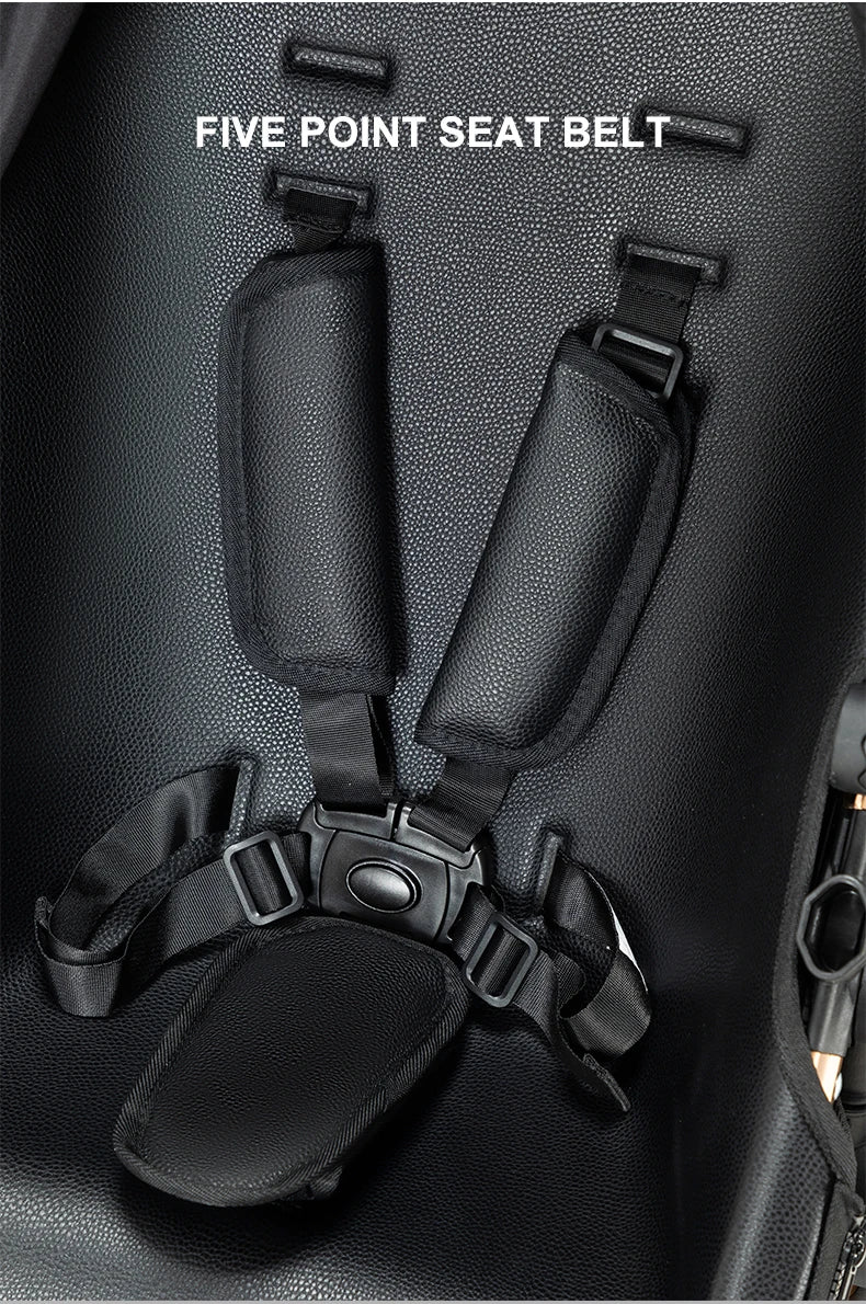 Luxury 3 IN 1 PU Leather 360-Degree Rotating Baby Stroller childrensterritory