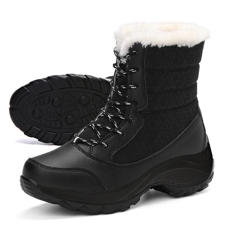 Long Plush Thickened High-Top Snow Boots for Kids