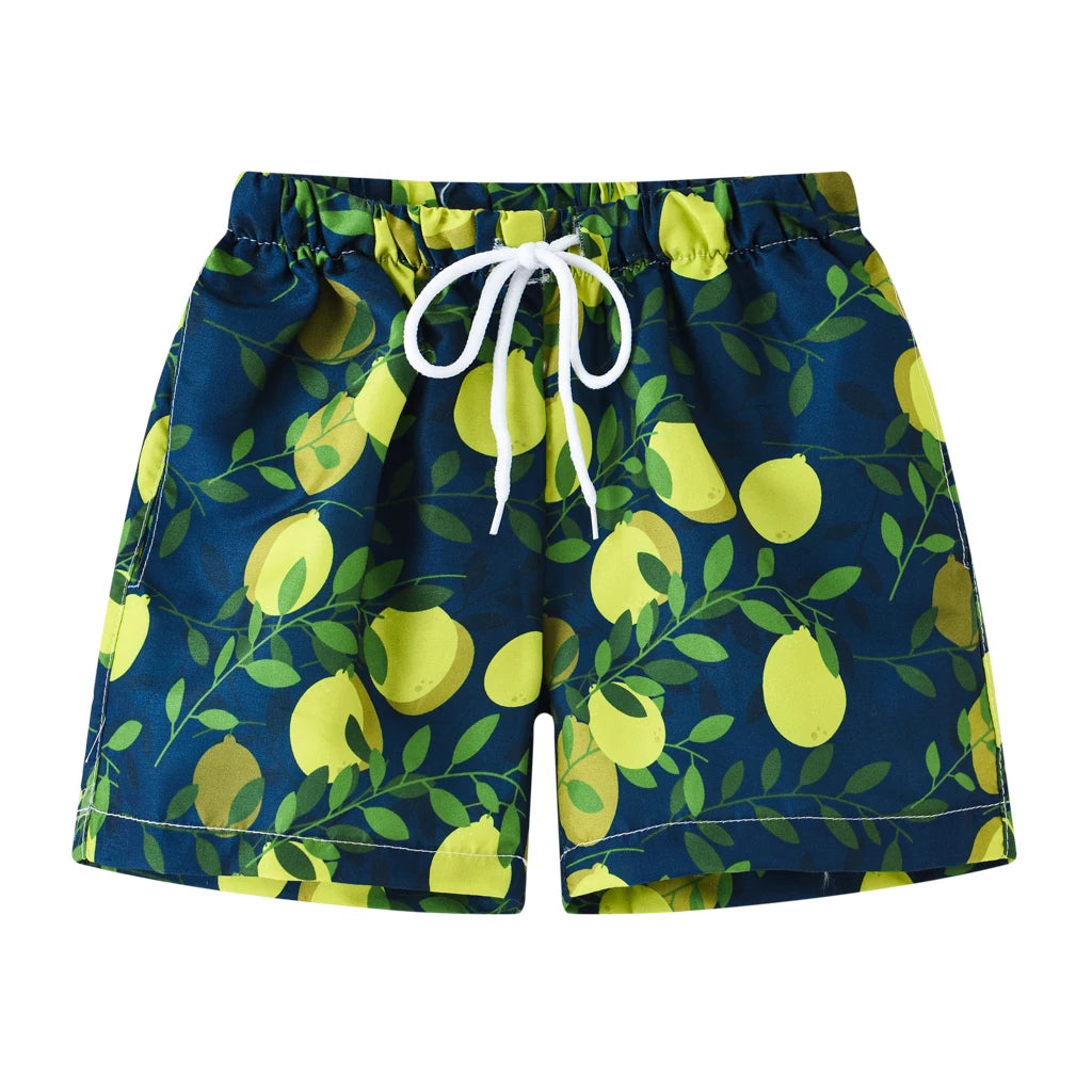 Cartoon Print Kids Boys Summer Swimming Trunks