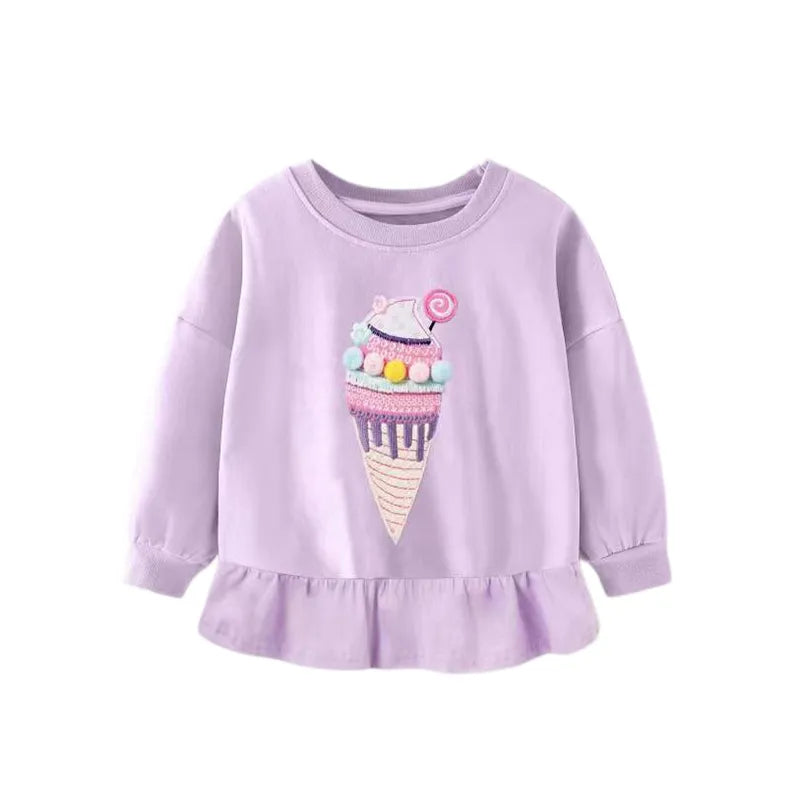 Animals Embroidery Kids Long Sleeve Sweatshirts childrensterritory