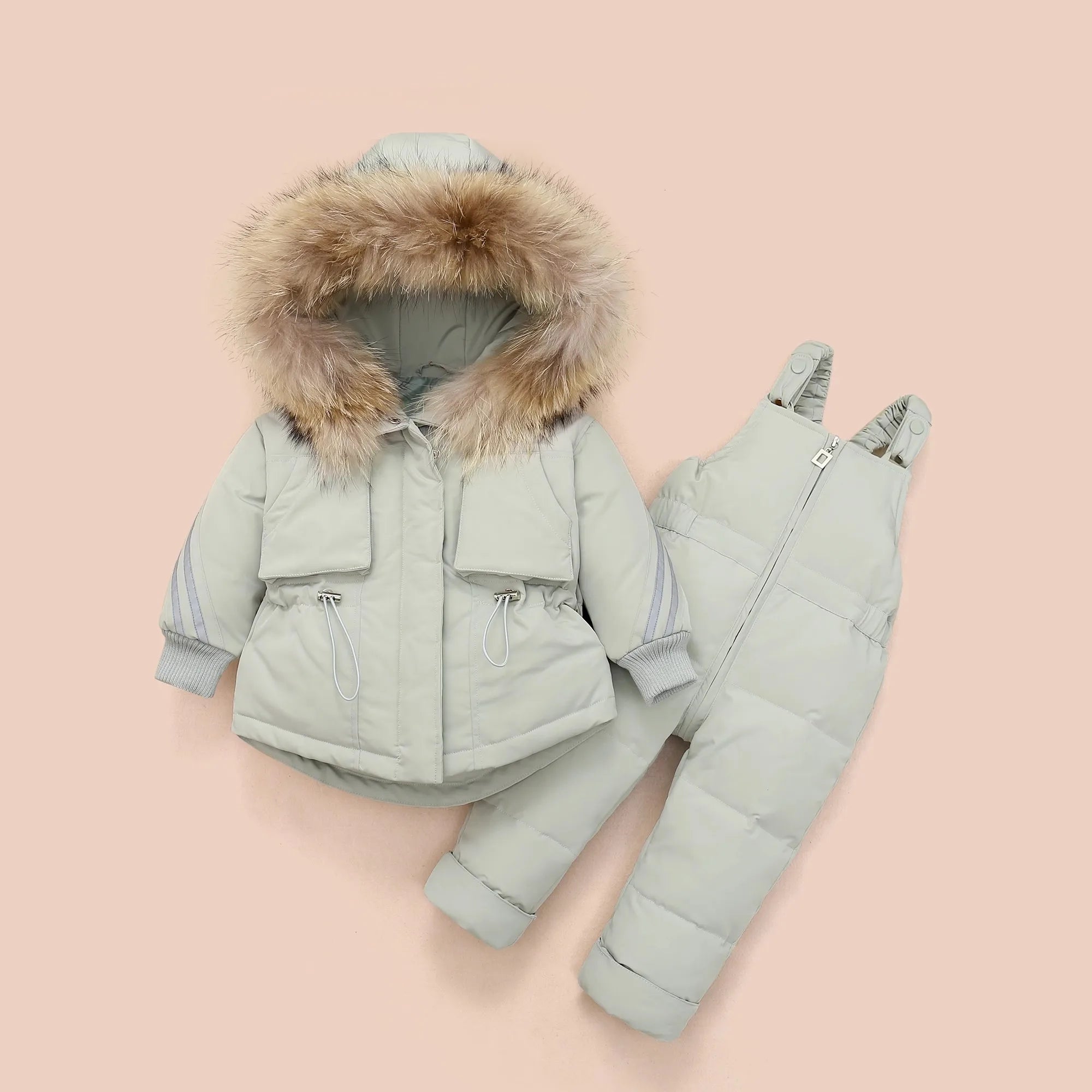 Little Boys Girls Thick Warm Down Jacket Jumpsuit Clothing Set childrensterritory
