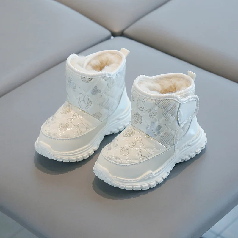 Girls Non-Slip Thick Bottom Warm Padded Snow Boots childrensterritory