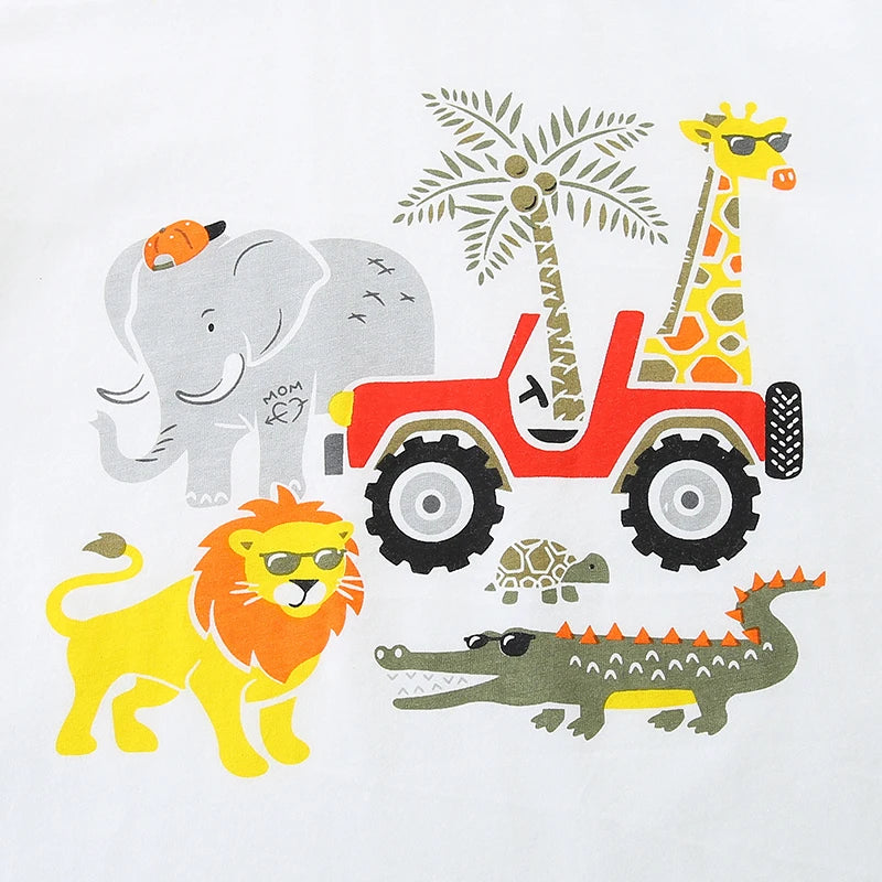 Cartoon Print Boys Clothing Set for Summer childrensterritory