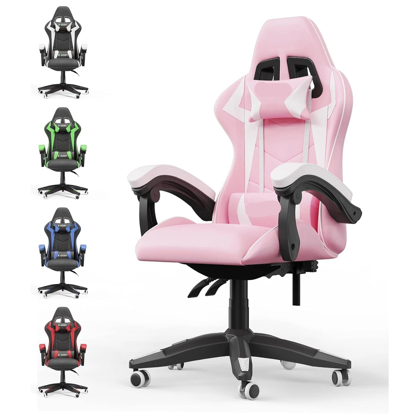 Adjustable Gamer Chairs with Lumbar Cushion + Headrest childrensterritory