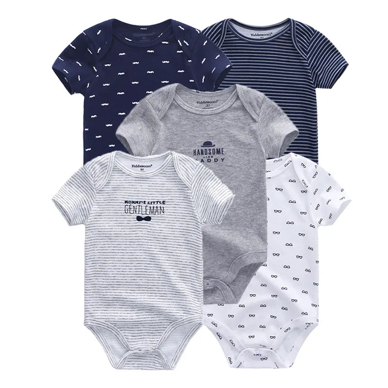 5-pack Baby Boy Summer Rompers