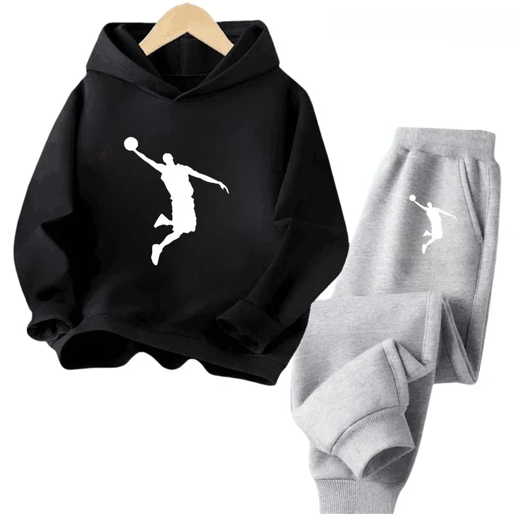 Kids’ Long-Sleeve Casual Winter Tracksuits with Sporty Design childrensterritory
