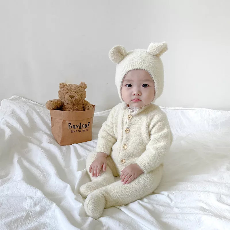 Baby Warm Soft Romper with Hat for Winters childrensterritory