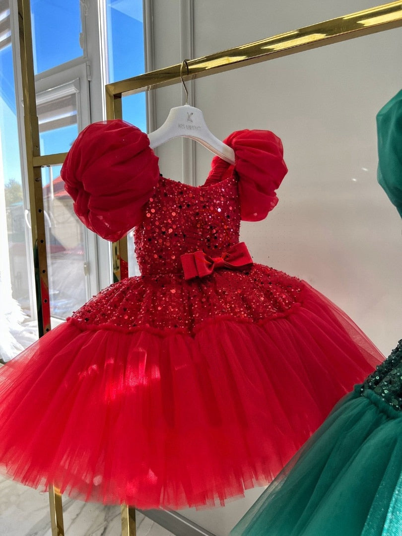 White Glitter Layered Tulle Girls Birthday Party Dress childrensterritory