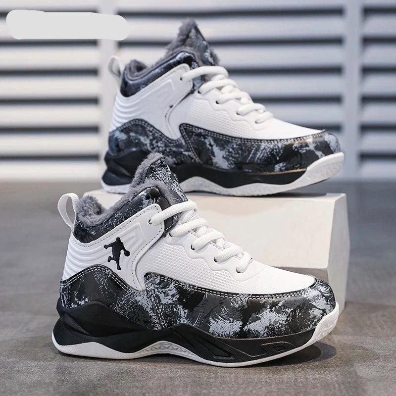 Boys Trendy Anti Slip Outdoor Running Warm Shoes childrensterritory