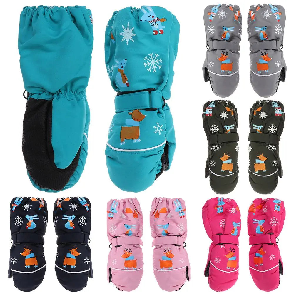 Cartoon Animal Design Children Thick Warm Ski Mitten