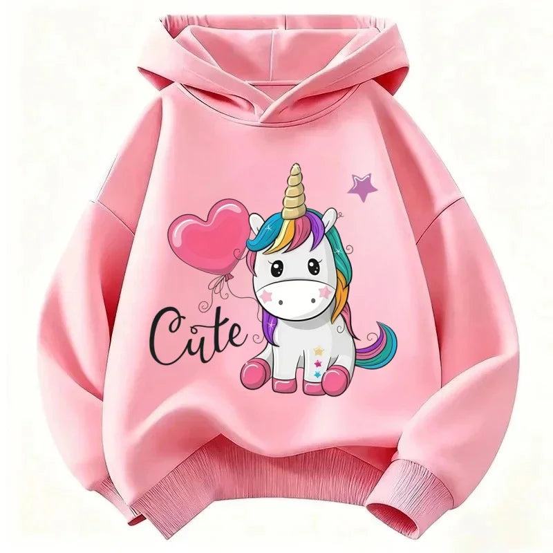 Cute Cartoon Printed Warm Hoodies for Girls&