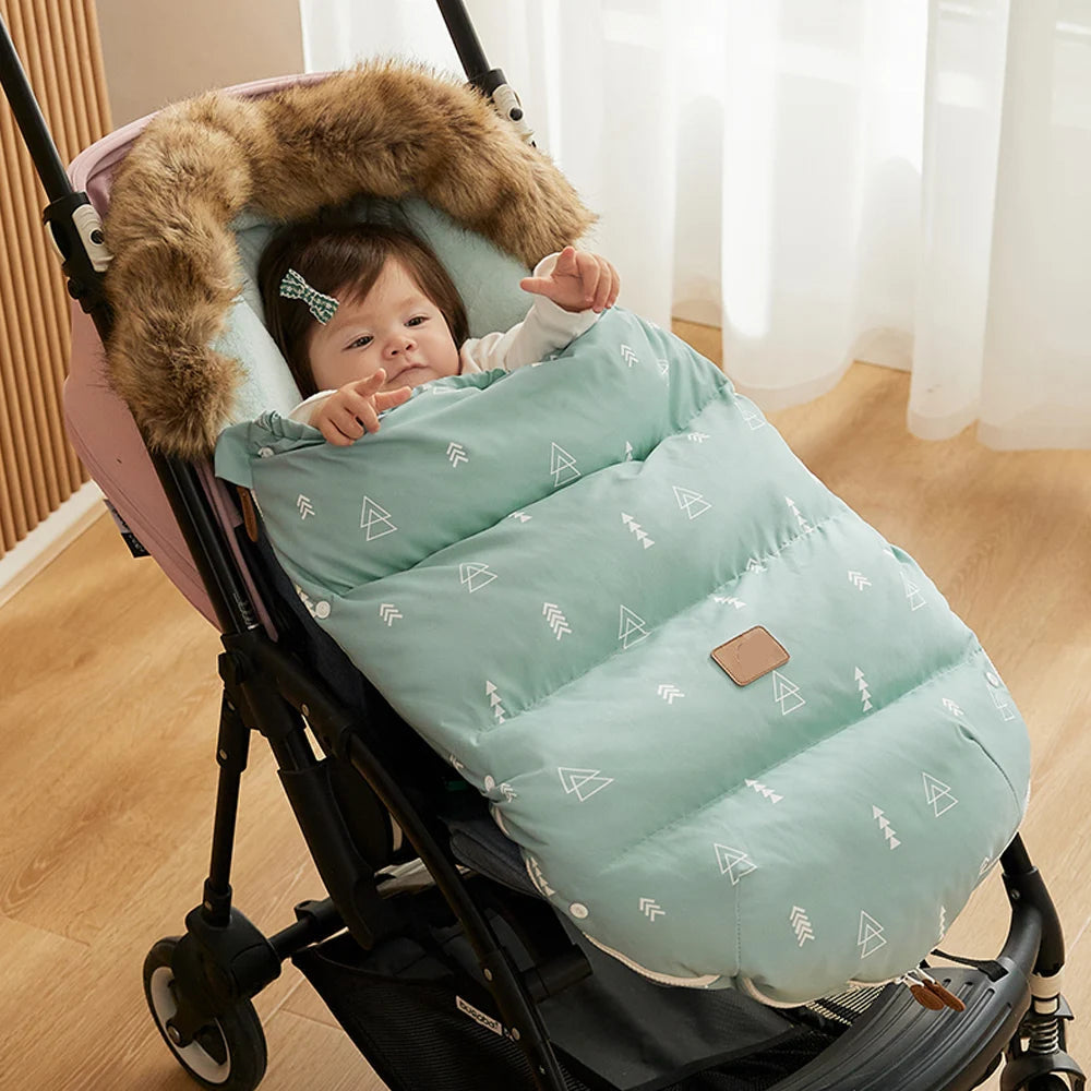 Printed Warm Thick Baby Carriage Sack childrensterritory