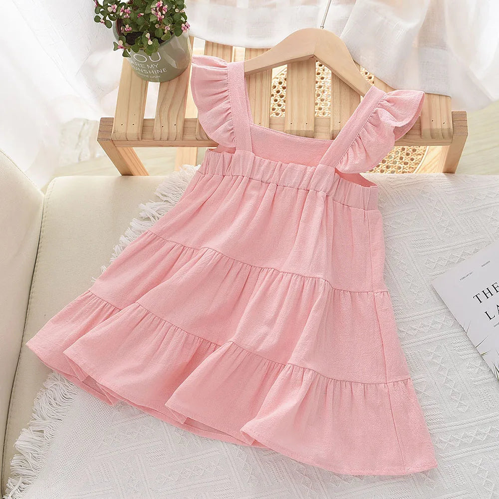 Kids Girls Floral Design Summer Princess Dresses childrensterritory
