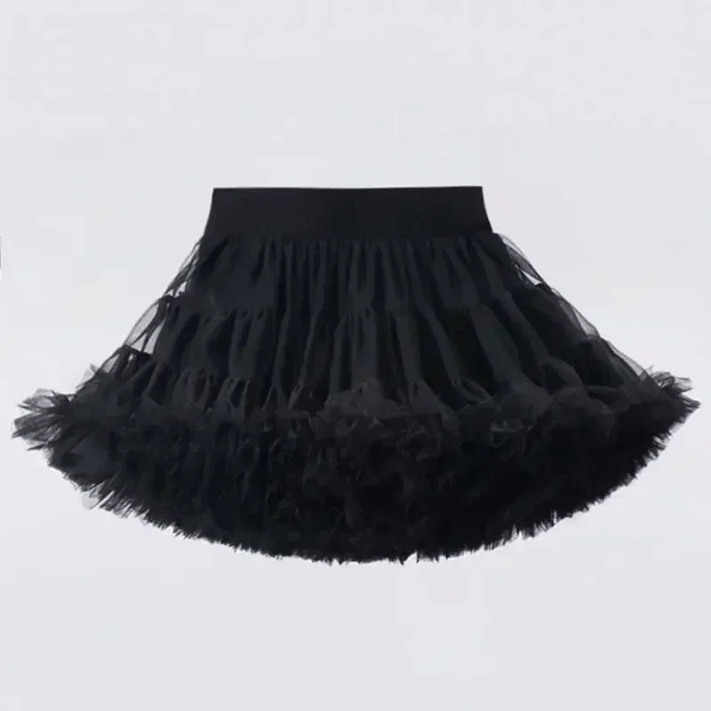 Little Girls Solid Colors Fluffy Chiffon Tutu Skirts childrensterritory