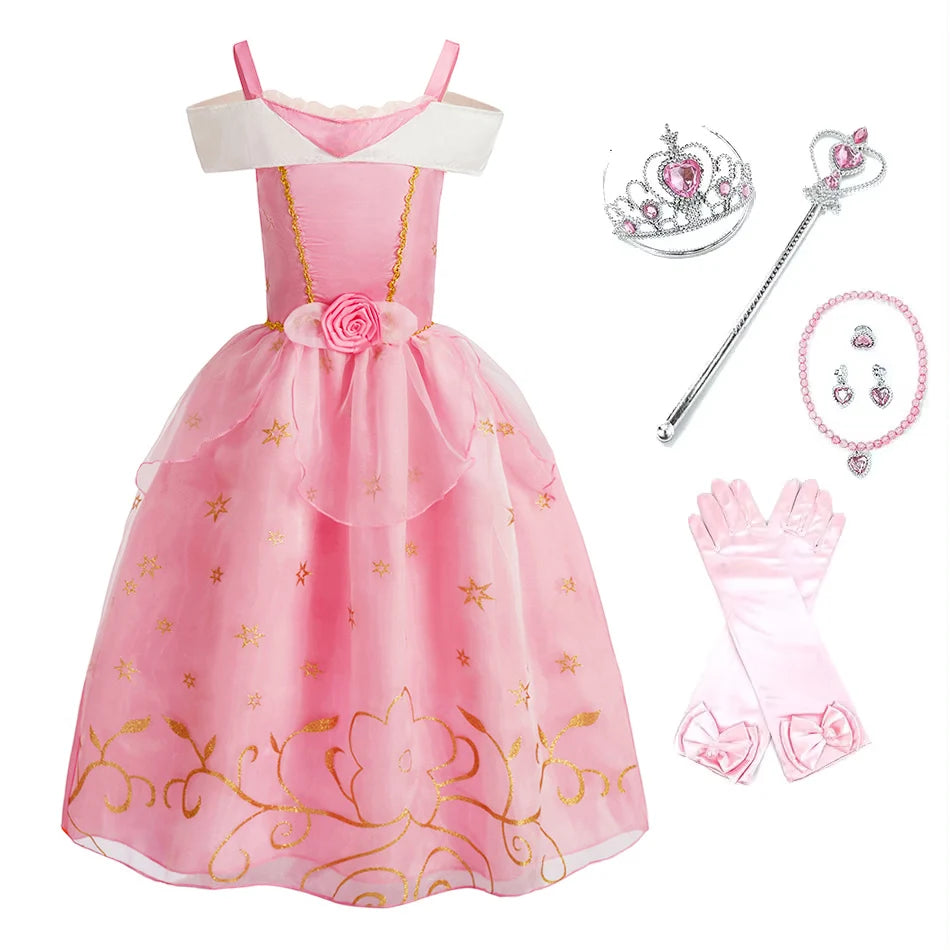 Kids Girls Disney Princess Dresses for Halloween Christmas