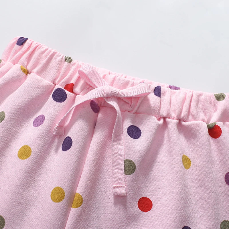 Kids Girls Cartoon Animals Design Cotton Tops + Pants Clothes Set childrensterritory