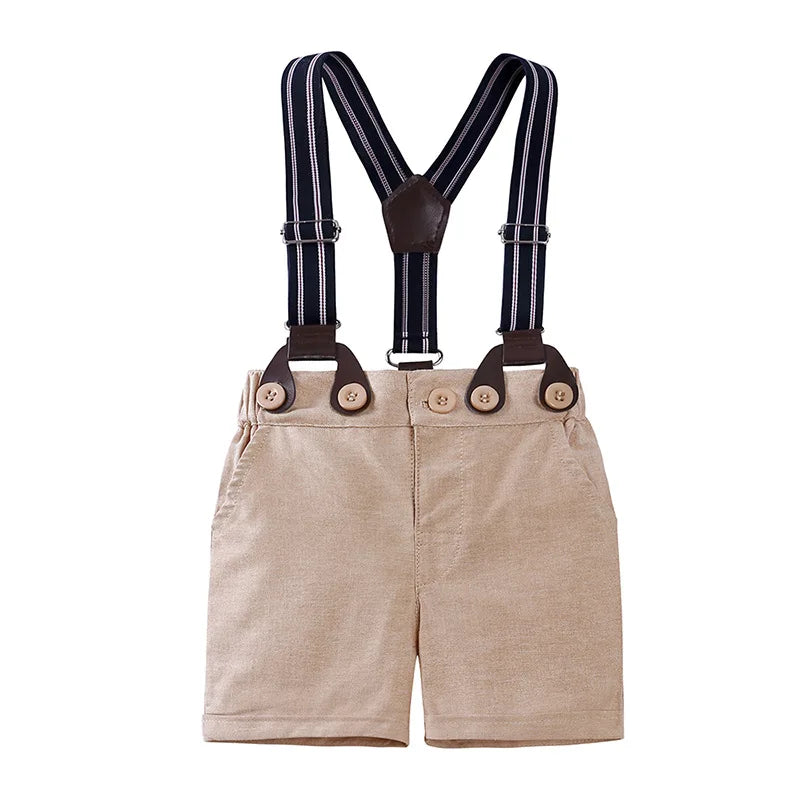 Baby Boy Formal Gentleman Rompers Suit with Hat for Birthday