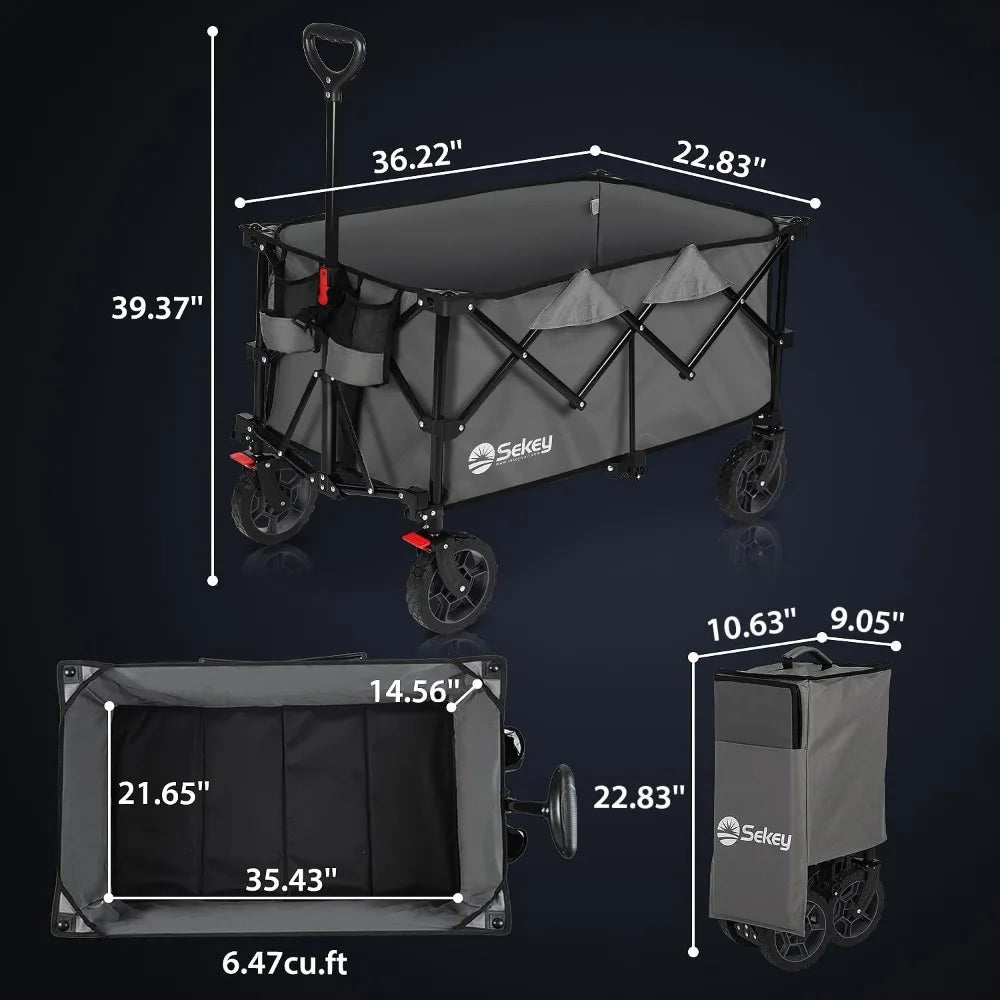 Versatile Portable Wagon Cart With All-Terrain Wheels childrensterritory