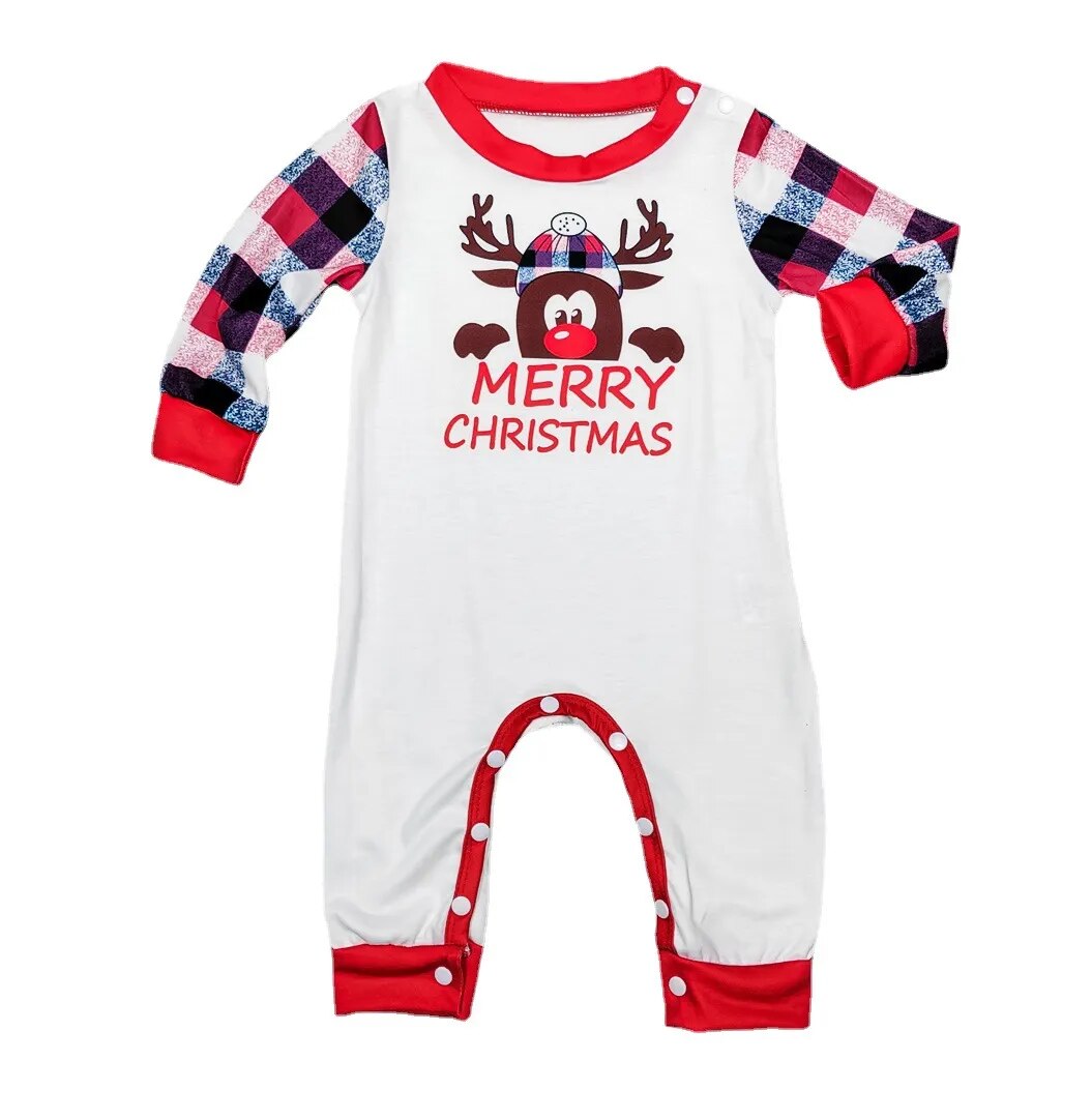 Parent Child Matching Printed Sleepwear Set for Christmas childrensterritory