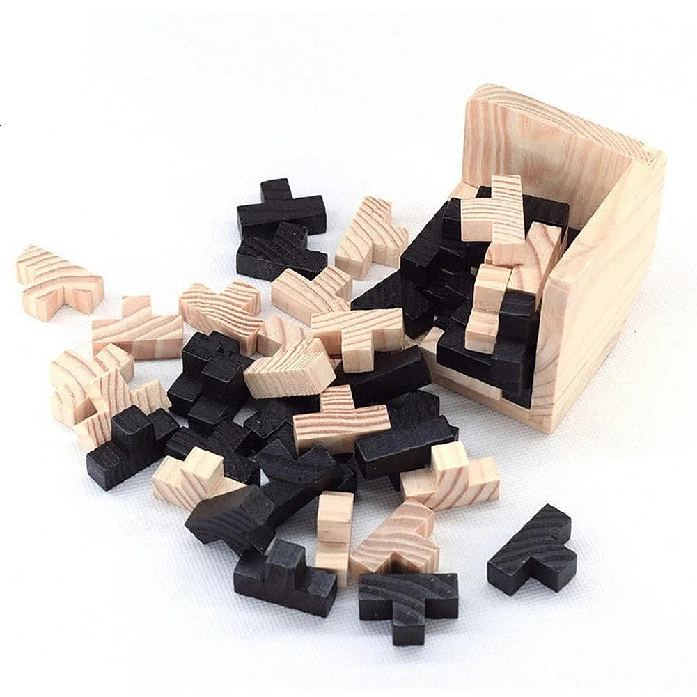 3D Luban Interlocking Cube Puzzle Wooden Toy Gift childrensterritory