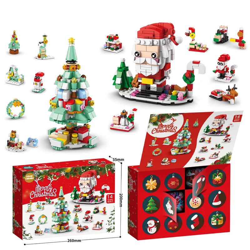 Christmas Advent Calendar Building Blocks Set for Kids childrensterritory