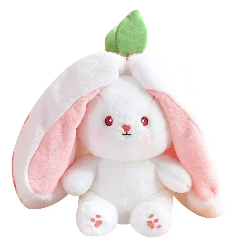 Zipper Strawberry Rabbit Doll Plush Toys for Kids