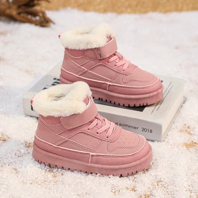 Trendy Kids furry Warm Waterproof Casual Shoes childrensterritory