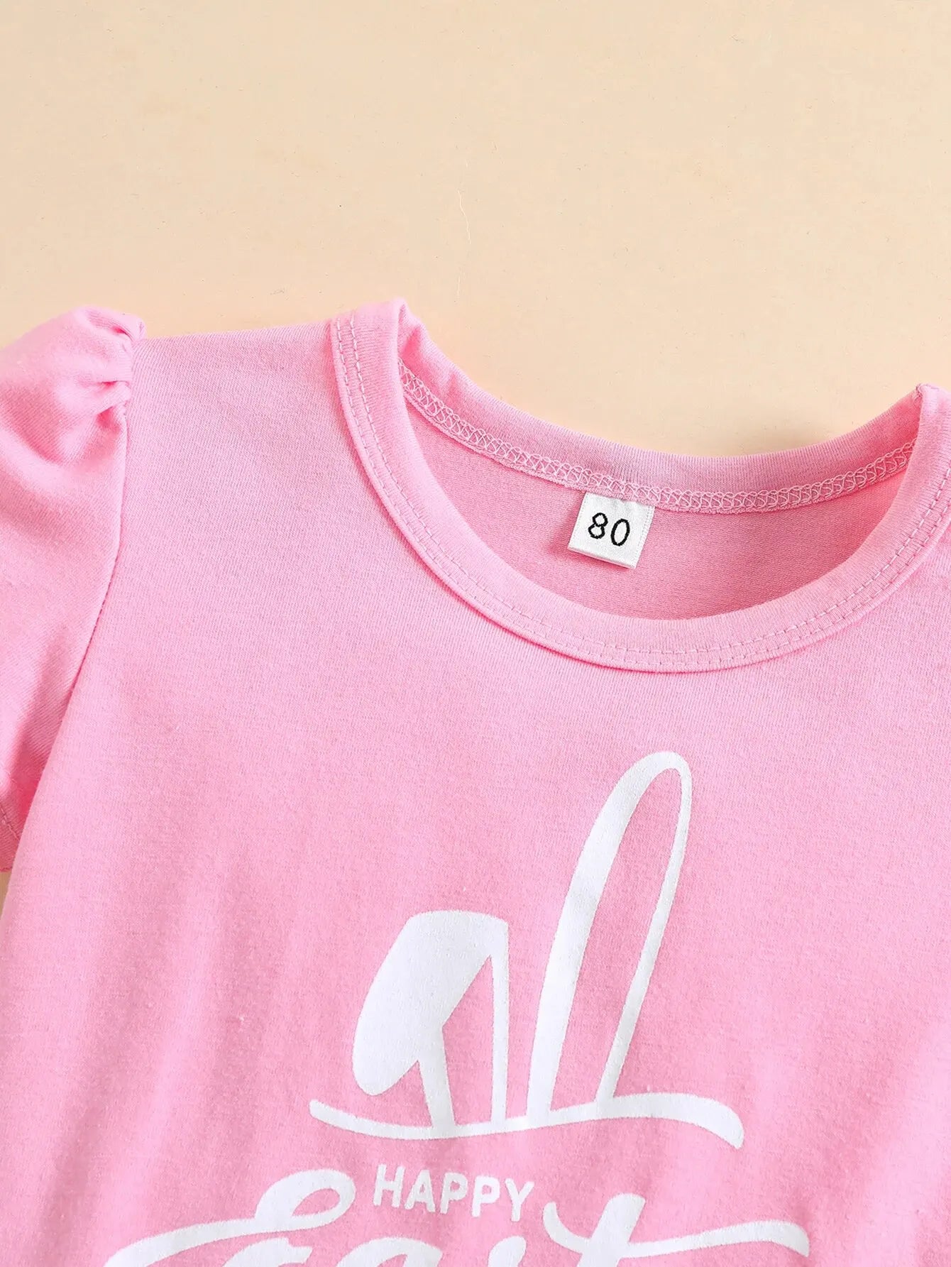 "Happy Easter" Print Little Girls Summer T-shirt & Skirt Set childrensterritory
