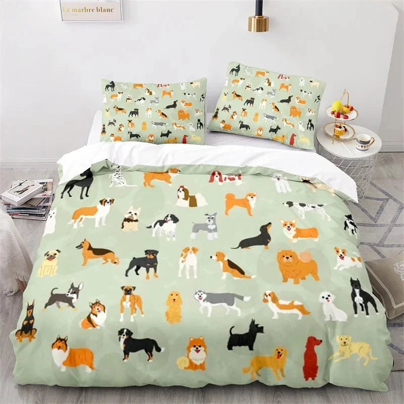 3D Cartoon Animal Print Microfiber Kids Bedding Sets