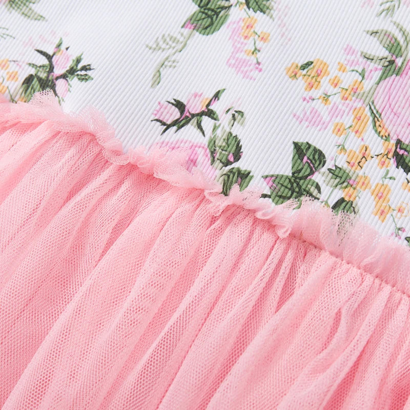 Kids Girls Floral Print Summer Party Dress childrensterritory
