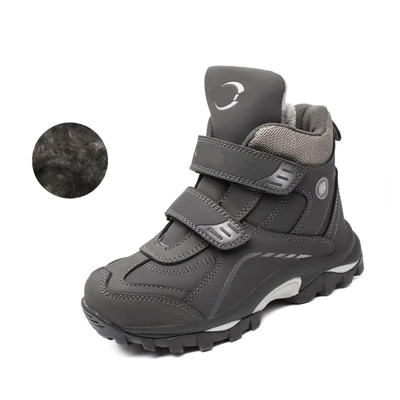 Anti-slip Kids Boys Ankle Boots with Motorcycle Hook and Loop childrensterritory