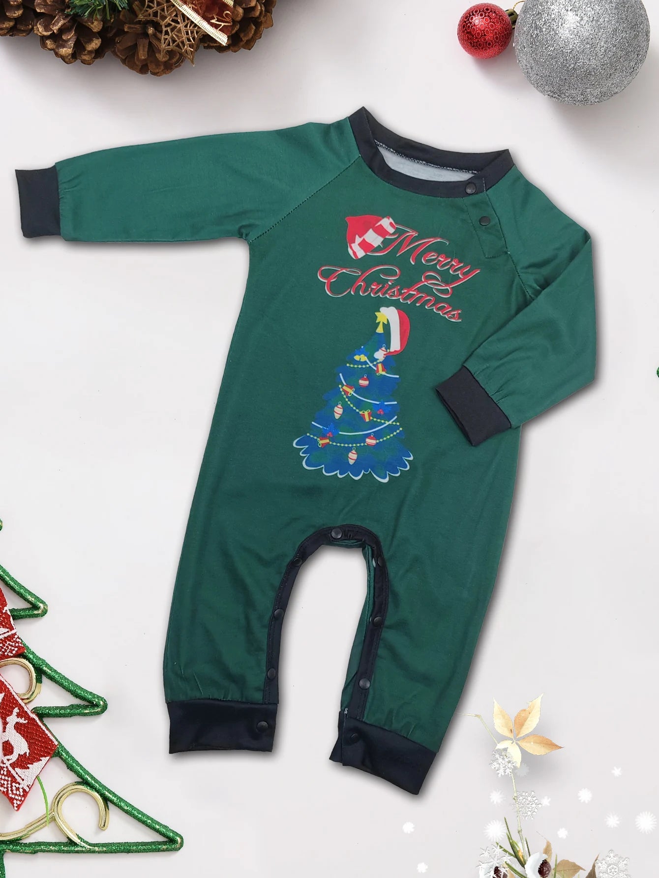 Long Sleeves Christmas Design Family Matching Clothing Set childrensterritory