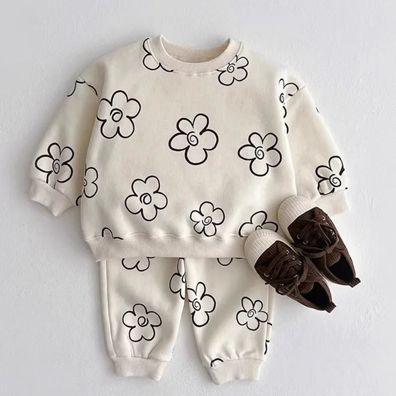 Baby/Kids Girl Boy 2pcs Warm Tracksuit/Clothes Set
