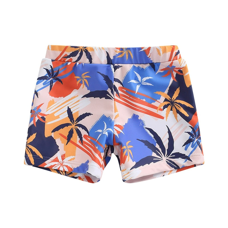 Kids Boys Coconut Tree Print Summer Beach Shorts childrensterritory