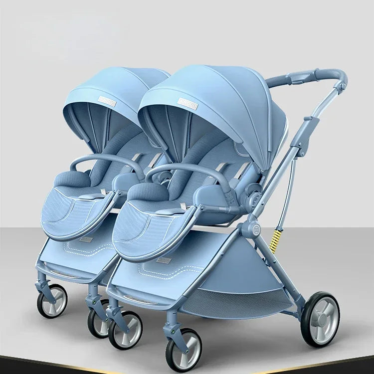 Two-way Foldable, Lightweight, and Detachable Twin Baby Stroller childrensterritory