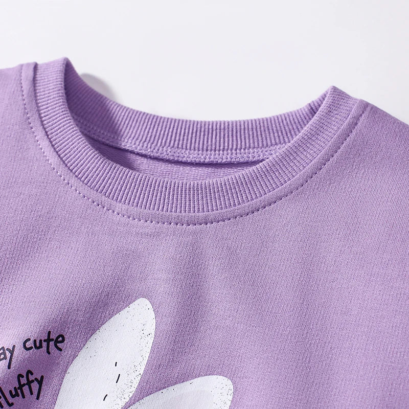 Kids Girls Cartoon Rabbits Design Summer Tracksuit Set childrensterritory