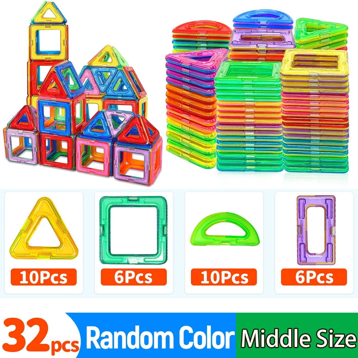 Durable DIY Magnetic Building Block Toys for Kids